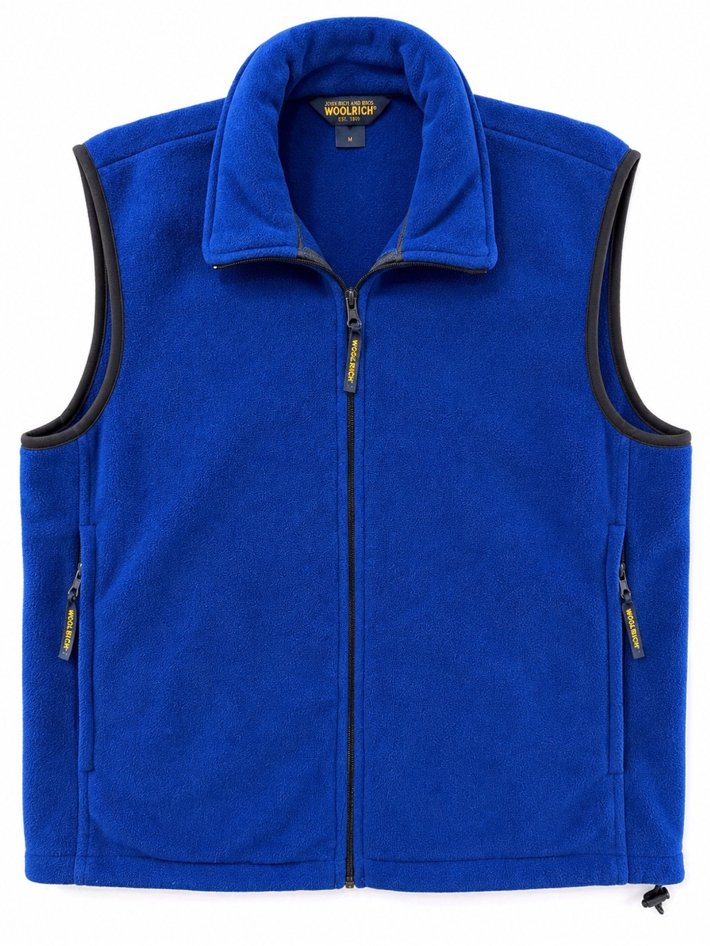 Woolrich John Rich & Bros Men’s Medium Blue Fleece Full Zip Vest